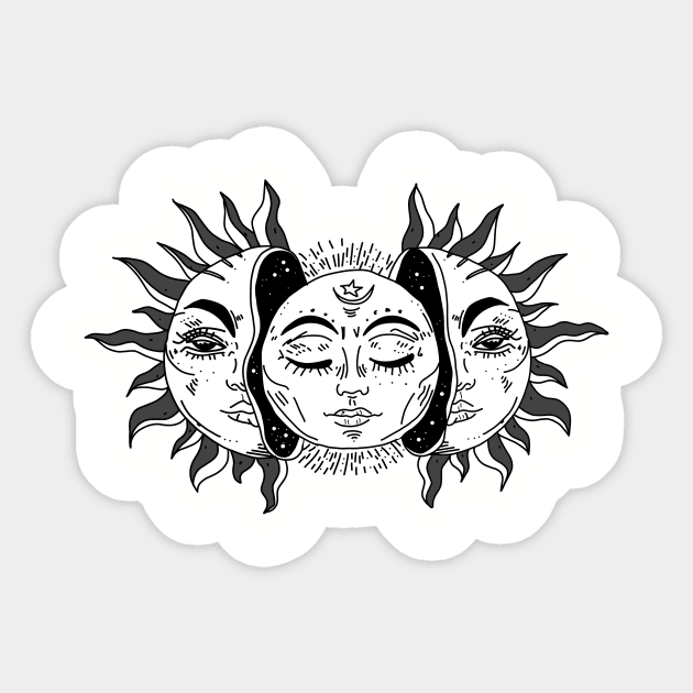Moon&Sun Sticker by RainenLeaf